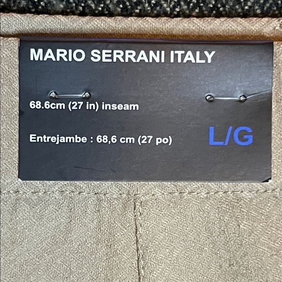 NWT Mario Serrani Women’s Tan Chinos Ankle Pants sz L Pull On - Picture 12 of 12